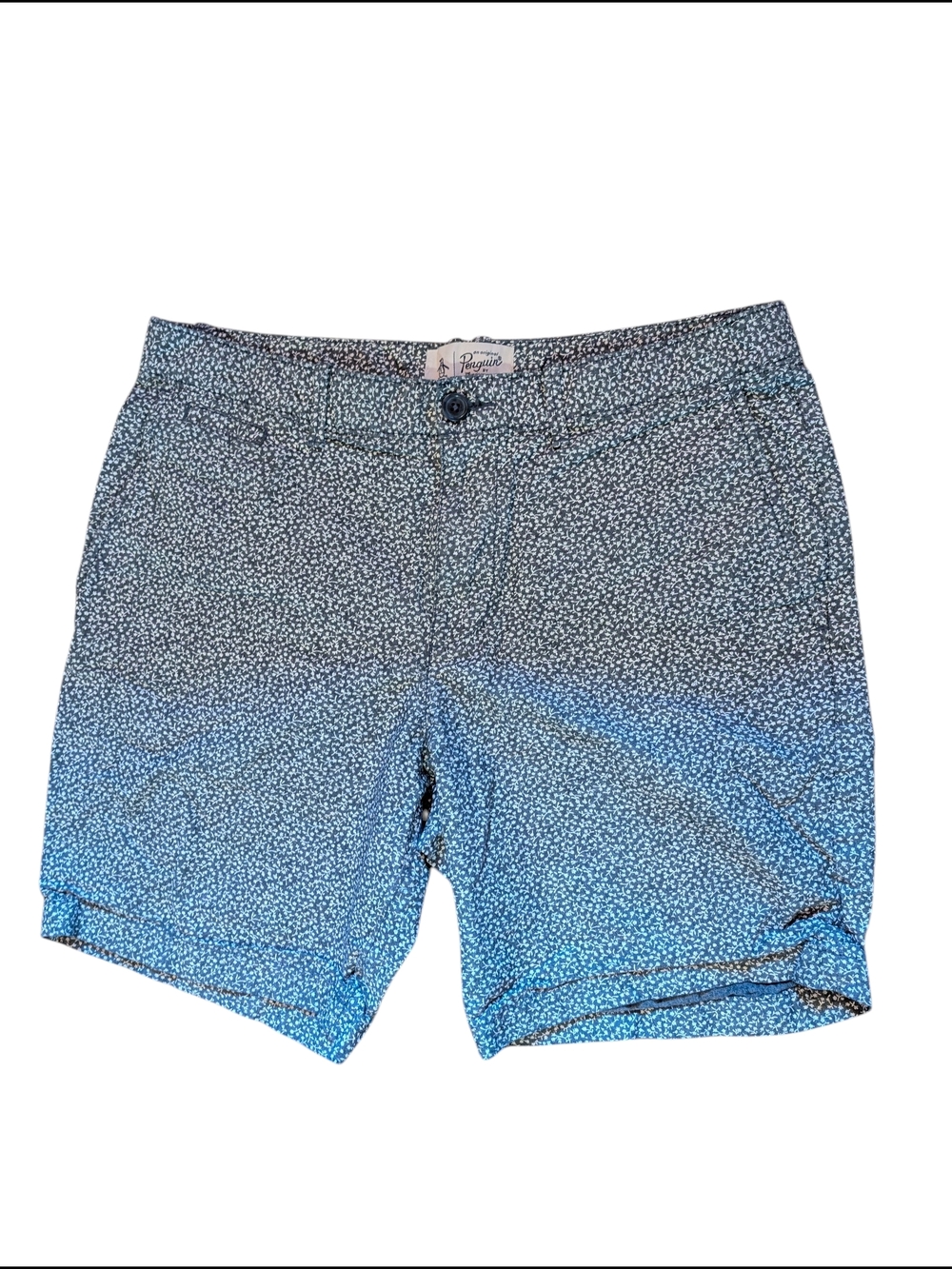 Original Penguin Blue Patterned Waistband Shorts